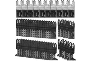 MIULINE 60pcs Oscillating Saw Blades Wood Metal Cutting Universal Quick Release Multitool Accessories for Bosch Craftsman DeWalt Dremel Fein Ridgid Tch