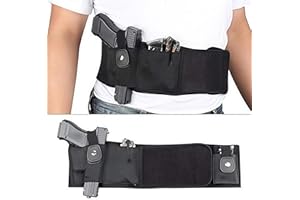 Gexgune Jagd Bauchband Holster Neopren Pistolenhalfter Taille Verborgen Tragen Taktisch für G1ock 19 Beretta Revolver
