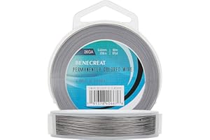 BENECREAT 7 Fili 80m 0.45mm Filo di Perline in Acciaio Inossidabile Filo di Acciaio Resistente All'appannamento per la Realizzazione di Bracciali per Collana