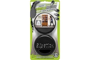 SLIPSTICK GorillaSliders 3-1/2 Inch Round Furniture Sliders for Carpet & Rugs (8 Pack) Premium Reusable Furniture Movers, Protects Carpeting & Makes Moving Heavy Furniture Easy, Black, CB131