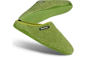Komforty Hausschuhe Damen Herren - Rutschfeste Hausschuhe für drinnen & draußen - Unisex Warme Pantoffeln aus Wolle