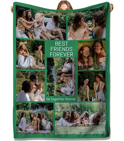 DZWSZ Coperta Personalizzata con Foto Collage, Coperta Estiva, Regali Personalizzati Per Natale, Compleanni, Anniversario Per Mamma Amica Fidanzata