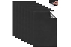 Nogeqi 8 Stück Schwarz Moosgummi Selbstklebend Platten, (250mm * 200mm * 1mm) Eva Foam Sticker, Eva Schaumstoff Selbstklebend Schaumstoffplatte Rutschfeste für Möbel, Schmuckkästchen, Bastelarbeiten