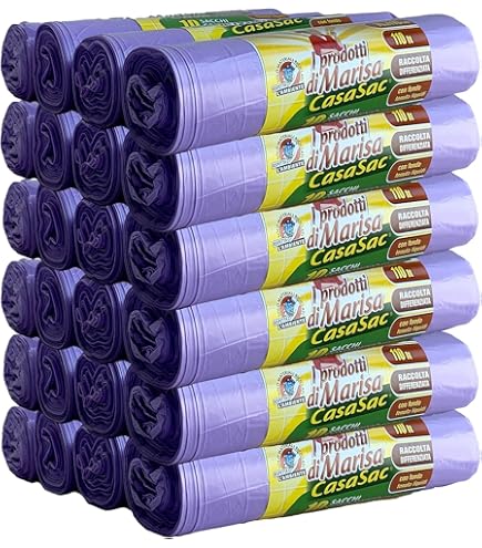 Sacchi Spazzatura Viola 110 Litri - Plastica PE-LD 70x110 Cm - Confezione Da 100 Sacchetti - Foto 8