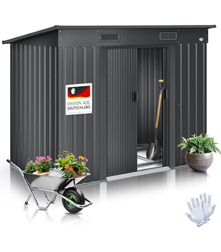 Weka Designhaus 'wekaLine 172 B' – Gartenhaus In Anthrazit, Mit 300 Cm Anbau, Massivholz