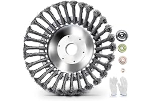 HAUSPROFI Spazzola per Decespugliatore 200 x 25,4mm per Erbacce in Acciaio, Accessori di Giardinaggio, Alimentato a batteria