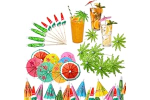 KITNISH 50 Stück handgefertigte Bambus Zahnstocher, Getränk Regenschirme Cocktail Picks Sonnenschirm Cocktail Regenschirme Sticks für Cupcake Toppers Umbrella Food Garnierung Spieß Sticks