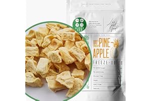 ZINGY ZOO Ananas Seche Sans Sucre Lyophilisé | 100% Naturel Pineapple Fruits Seche | Freeze Dried Fruit Collations Saines | Pure Pineapple Fruits Sec Lyophilisateur | Gefriergetrocknetes Ananas ZingyZoo
