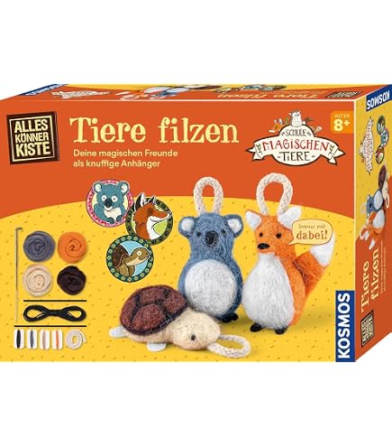 Nadelfilz-Kits Weihnachtstag – DIY-Set Für Weihnachtsmann, Weihnachtsbaum & Rentier, Inkl. Wolle, Nadeln, Fingerschutz & Anleitung