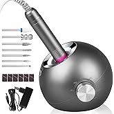 Torno para Uñas Profesional 35000 RPM, AZ GOGO Torno para Uñas de Gel y Acrílico, Lima Eléctrica para Uñas con 7 Brocas, Velo