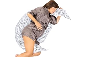 KOALA BABYCARE Poduszka ciążowa do spania i karmienia Poduszka z podparciem lędźwi, szyjki macicy i brzucha Poduszka ciążowa ze sznurowadłami bezpieczeństwa, kołyską, reduktorem łóżka KHugs PLUS