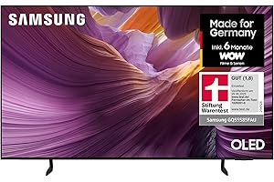 Samsung OLED 4K S85F 55 Zoll (138 cm) UHD Fernseher, NQ4 AI Gen2 Prozessor,4K Upscaling, OLED HDR, Farben Pantone validiert, Dolby Atmos, Gaming-Hub, Knox Security, Samsung Vision AI Smart TV (2025)
