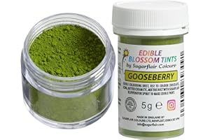 SUGARFLAIR COLOURS Sugarflair Gooseberry Food Colouring Powder Dust, Use on Cake Surfaces, Decorations or Colour Sugarpaste, Fondant, Icing, Chocolate, Buttercream, Royal Icing, Macarons and More! - 5g