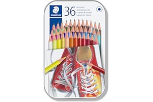 STAEDTLER 175 M36 ST Lápices de colores con forma hexagonal, Caja con 36 colores Variados