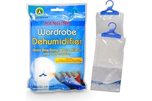 ARIANA HOMEWARE Hanging Wardrobe Dehumidifier - Condensation Absorber Prevent Damp, Mildew & Mould | Interior Moisture Remover for Home, Wardrobe, Bedroom, Bathroom, Garage etc - Pack of 12