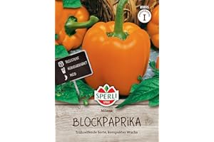 Sperli Blockpaprikasamen Milena, F1 81855 - frühreifende Sorte - kompakter Wuchs - Inhalt für 6 Pflanzen - Gemüsesamen, Samen Gemüse, Saatgut, Gemüsepflanzen