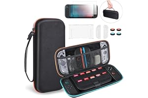 LONGYI Custodia Compatibile con Switch 2, Custodia Rigida Antiurto e Impermeabile per Switch 2, Cover Protettiva per 10 Cartucce di Giochi e Accessori