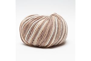 TRICOT CAFE' Tricot Cafè Irene - Gomitolo di Filato in Misto Lana Merinos Irrestringibile, Made in Italy - Ideale Lavori di Uncinetto e Ferri 3-4 - Morbidi Gomitoli 50g (125m)(1 pezzo - Misto Beige 400)
