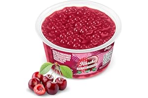 ‎THE INSPIRE FOOD COMPANY INSPIRE FOOD Bubble Tea Perlen Kirsche für Bubble Tea | Popping boba Perlen, Tapioka Fruchtperlen und Boba Perlen - 100% vegan und glutenfrei, ohne künstliche Farbstoff, 450g