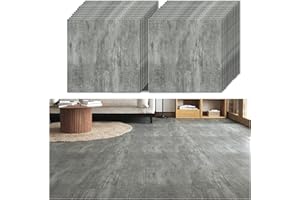 VEELIKE Adesivi per Piastrelle Pavimento Bagno Effetto Cemento, in PVC Rivestimento Mattonelle Cucina Spesso 1.5mm 30cm x 30cm 24 Pezzi