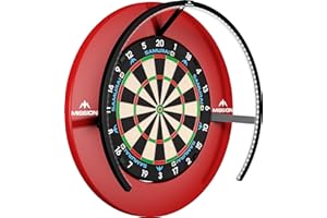 Mission Darts TOR270 Torus 270 | Dartboard LED Lighting System with Easy Access Area for Unrestricted Play, Sand Blasted Black