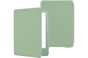 DMLuna Case for All-New 6" Kindle 11th Generation 2024/2022, Model:C2V2L3, Ultra Thin and Lightweight Smart Protective Durable Premium PU Leather Cover with Auto Sleep Wake Function, Agave Green