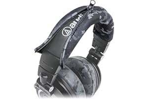 WC BandZ V2 Protective Headband Cover for Audio Technica ATH M Series Headphones - Machine Washable, No More Flaking Leather - Compatible with M50X / M50XBT / M50 / M40X & More | (Black Camo)