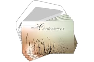 Afie Pack of 5 Sincere Condolence Cards. Our affectionate thoughts support you in the proof sheets. Made in France