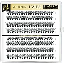LANKIZ Selbstklebende Wimpern – 160 Stück, 40D C Curl, Kein Kleber Nötig
