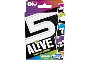 Hasbro Gaming Five Alive gra karciana, szybka gra dla dzieci i rodzin, łatwa do nauki, gra rodzinna od 8 lat. 5 Alive gra karciana dla 2-6 graczy