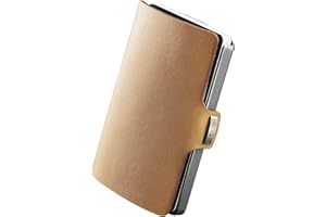 I-CLIP Original Slim Wallet skórzany portfel - portfel Premium - portfel na karty - czarny - portfel na karty kredytowe z klipsem na pieniądze - Soft Touch Beżowy