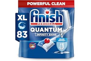 Finish Quantum Infinity Shine Dishwasher Tablets Bulk | Scent : REGULAR | Size : 83 Dishwasher Tabs | For Sparkling Clean,Packaging may vary