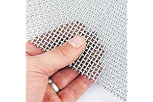 THE MESH COMPANY Heavy Duty Metal Gauze Mesh Stainless Steel Mesh 304 Stainless Steel Woven Wire Mesh | 6 LPI x 1.6mm Wire (300mm x 300mm)