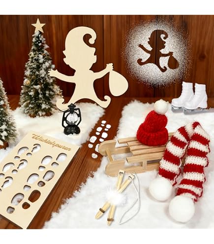 Wichtel-Zubehör Set, 12 Teile – Mini-Deko Für Wichteltür, Puppenhaus & Weihnachten