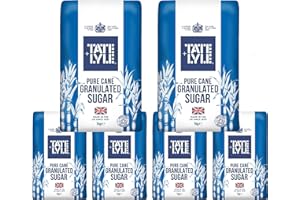 BLISSIFY Tate Lyle Pure Cane Granulated Sugar - White - 1kg Bags (PACK OF 6) - Made in UK Since 1878