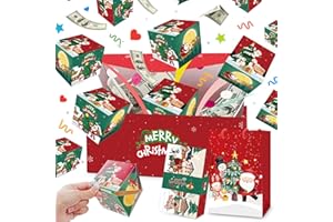 Tccydm Weihnachts Überraschungsbox, 12 Stück Überraschungsbox Explosionsbox, Faltbare Pop-Up Geschenkbox, Geldexplosion Geschenkbox, DIY Bouncing Box, Weihnachten Geburtstag Überraschungsbox