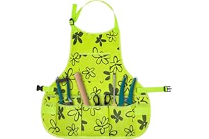 Alaoo Gardening Tool Apron, Adjustable Garden Aprons with 14 Pockets, Multi-function Durable Garden Apron for Men and Women for Gardening Tools, DIY, Woodwork, Carpenters, Artists