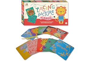 Buddy & Barney Animal Lacing Cards Kit - My First Lacing Picture Cards | Threading Activity Set for Children | Set of 10 Illustrated Cards and 10 Threading Laces