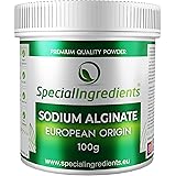 Special Ingredients Alginato di sodio 100 g - E401 - ideale per la sferificazione - Gluten free, adatta a vegani, priva di OG