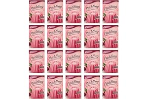 KOMET GEROLF PÖHLE & CO. GMBH 20er Pack Komet Pudding Himbeer-Geschmack (20 x 40 g) zum Kochen Puddingpulver Dessert Puddingdessert