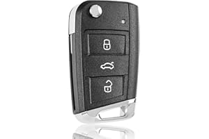 FINTERRY Obudowa pilota zdalnego sterowania z 3 przyciskami, nóż do Volkswagena, Golf 7, Skody, Seat, obudowa kluczyka samochodowego, pilot zdalnego sterowania