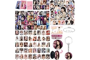 TULUFANSKRR Blackpink Accessoire, Lisa Accessoire, Coffret Cadeau Fans de Blackpink & Lisa, Personal Blackpink Lisa Merchandise Coffret Cadeau, Carte Photo Blackpink, Cartes Transparentes Blackpink Lisa