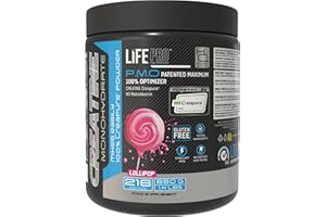 LIFE PRO NUTRITION Creatine Monohydrate Creapure Life Pro 650g – Créatine Micronisee Pure – Goût Lollipop – Jusqu’à 216 Doses – Sans Gluten – Pour Force, Énergie et Récupération Musculaire – Qualité Allemande Garantie