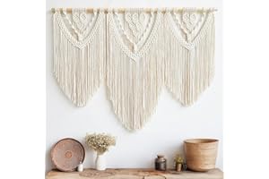 Hibisaws Macrame da parete in macramè, decorazione bohémien, decorazione per la casa, camera da letto, 110cmx 82 cm,arazzo da parete(set C)