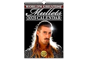 The Calendar King // World's Greatest Mullets - Calendrier mural 2025 (couleur, format A4)