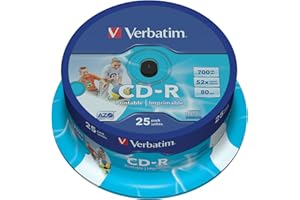 Verbatim vb-crd19s2 Pa – CD-RW Virgin (CD-R, 700 Mo, 25 pièces (S), 120 mm, 2,1 cm, 52 x)