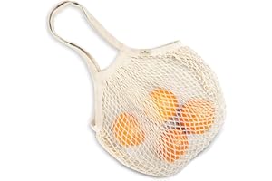 ENA Living String Bag - Pack of 1 | Reusable Cotton Net Bag for Fruits & Veggies