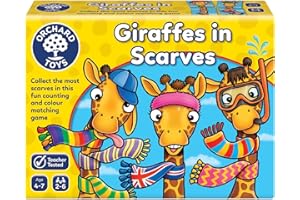 Orchard Toys Giraffes in Scarves Game, Fun Counting and Colour Educational Toys and Games, Educational Games for Kids Age 4-7 years.