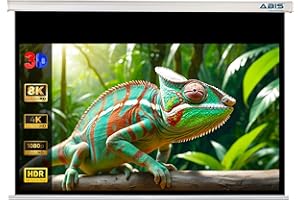 ABIS BEYOND FUTURE ABIS 100" Manual Pull Down Projection Screen with 2k / 8k Ultra HD 16:9 Aspect Ratio Matte White Widescreen |Suitable for all Projectors | Perfect for Home Cinema, School, Office