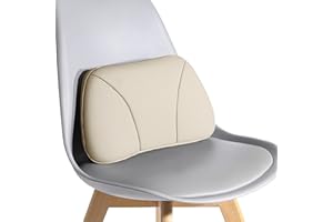 ‎POKSRI POKSRI Echtes Rindsleder Kissen lordosenstütze Auto,Memory Foam Kissen,lendenkissen,Echtes Leder Rückenlehne,deko,blackroll,Outdoor,Kissen,Sofa(Beige,1p)